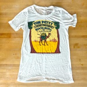Chaser White Graphic Tee with Yellow and Red Print